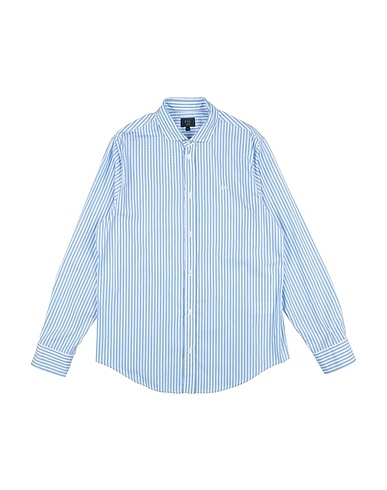 FAY Hemd mit Muster Azurblau 100% Baumwolle, Polyester