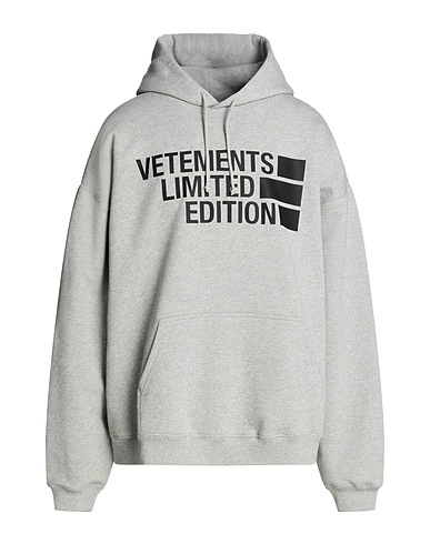 VETEMENTS Hooded sweatshirt Light grey 80% Cotton, 20% Polyester