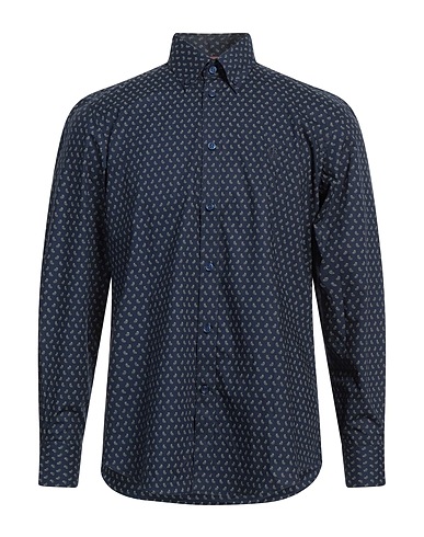HARMONT & BLAINE Hemd mit Muster Nachtblau 100% Baumwolle