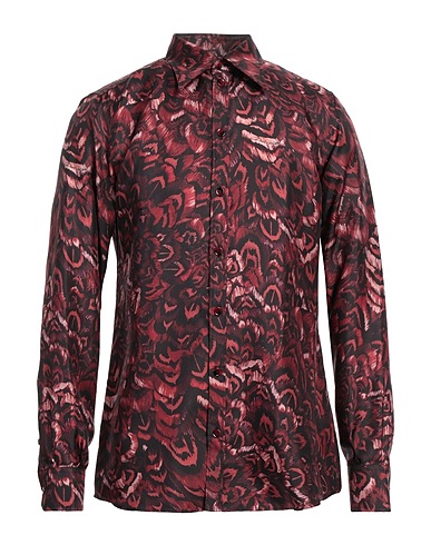 DOLCE&GABBANA Patterned shirt Burgundy 100% Silk