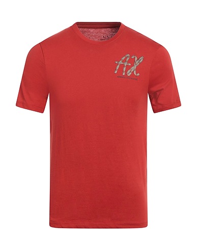 ARMANI EXCHANGE T-shirt Brick red 100% Cotton
