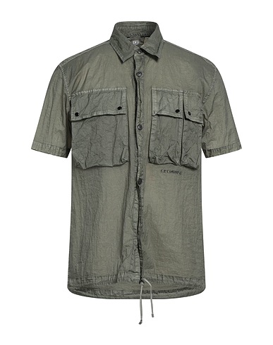 C.P. COMPANY Solid colour shirt Military green 100% Polyamide
