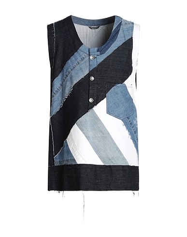 DOLCE&GABBANA Vest Blue 98% Cotton, 2% Elastane