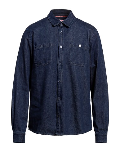 SUN 68 Denim shirt Blue 90% Cotton, 10% Polyester