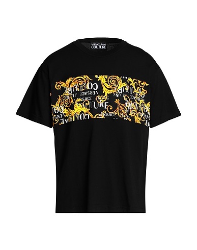 VERSACE JEANS COUTURE T-shirt Nero 100% Cotone