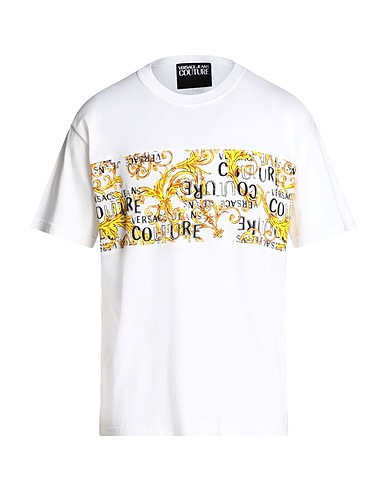 VERSACE JEANS COUTURE T-shirt Bianco 100% Cotone