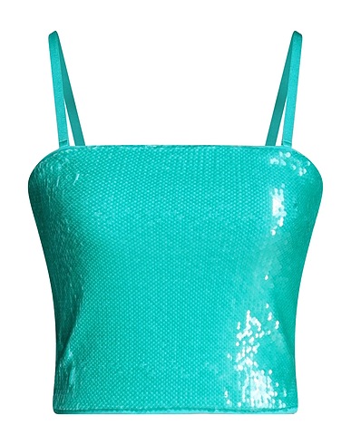 ESSENTIEL ANTWERP Top Turquoise 88% Recycled polyester, 12% Elastane
