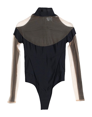 MUGLER TOPWEAR Black 78% Polyamide, 22% Elastane, Elastic fibres, Cotton