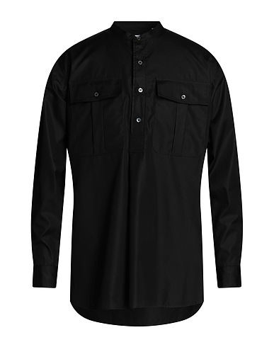 ASPESI Solid colour shirt Black 100% Cotton