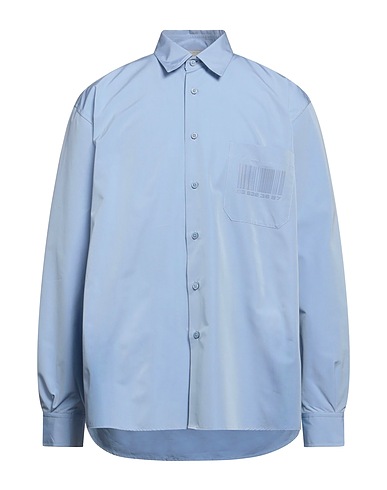 VTMNTS Shirts Light blue 100% Cotton