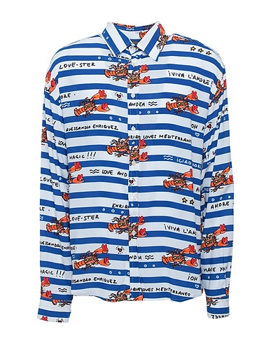 ALESSANDRO ENRIQUEZ Camicia a righe Bianco 100% Viscosa