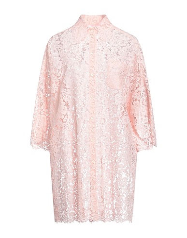 DOLCE&GABBANA Lace shirts & blouses Pink 51% Cotton, 41% Viscose, 8% Polyamide