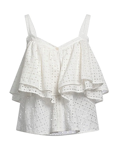 MSGM Top White 55% Cotton, 45% Polyester