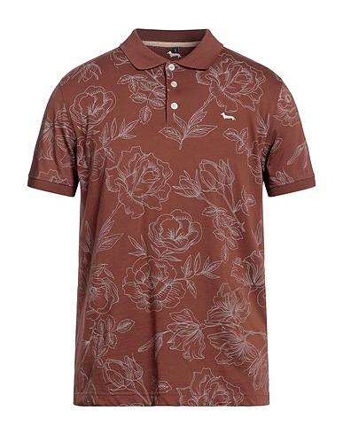 HARMONT & BLAINE Polo shirt Brown 100% Cotton