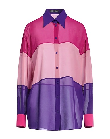 DOLCE&GABBANA Patterned shirts & blouses Purple 100% Silk