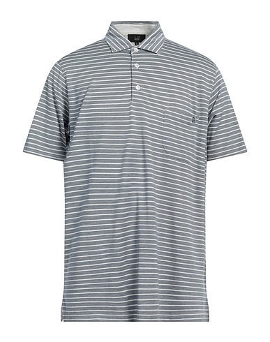 DUNHILL Polo shirt Midnight blue 50% Cotton, 50% Mulberry silk