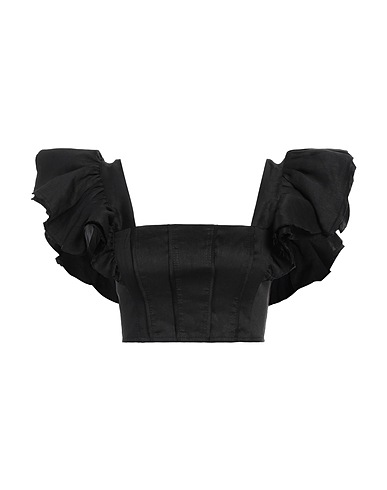 AJE. Top Black 69% Linen, 31% Viscose, Polyester