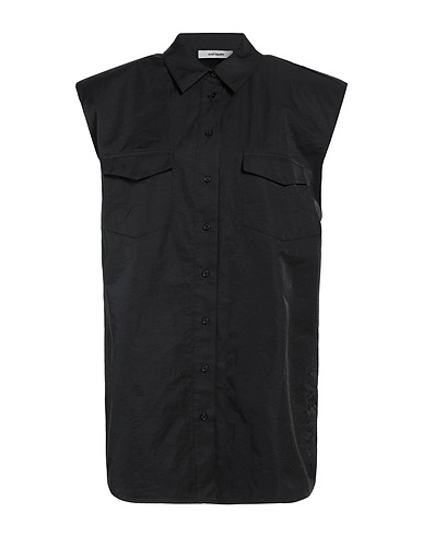 OVAL SQUARE Solid colour shirts & blouses Black 55% Cotton, 45% Nylon