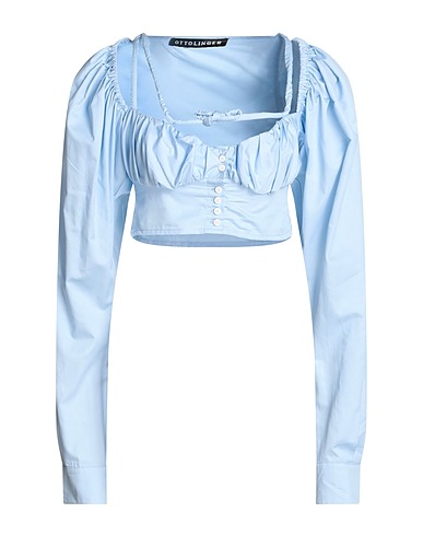 OTTOLINGER Solid colour shirts & blouses Sky blue 100% Cotton