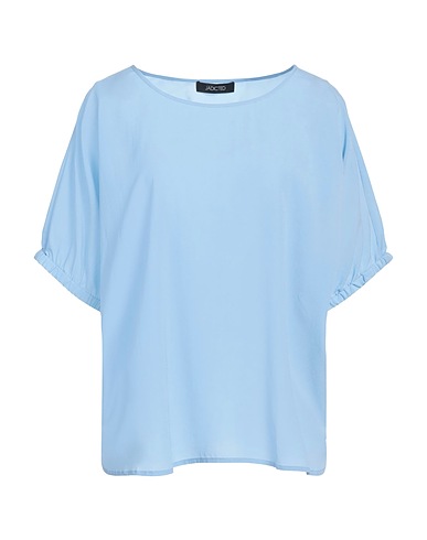JADICTED Top Light blue 59% Viscose, 35% Silk, 6% Elastane