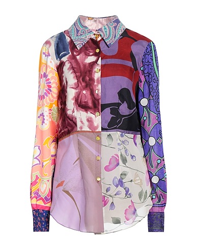 CONNER IVES Camicie  e bluse fantasia Viola 50% Seta, 50% Poliestere