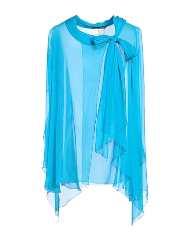 ALBERTA FERRETTI Silk top Deep teal 100% Silk