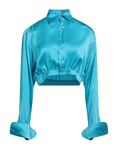 WOERA Silk shirts & blouses Turquoise 100% Silk