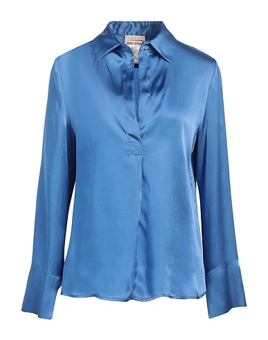SEMICOUTURE Top Hellblau 87% Acetat, 13% Seide