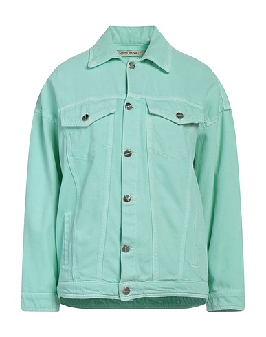 HINNOMINATE Giubbotto jeans Verde chiaro 100% Cotone