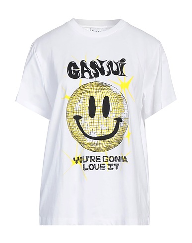 GANNI T-shirt White 100% Organic cotton