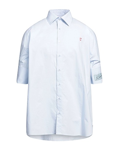 RAF SIMONS Solid color shirt Sky blue 100% Cotton