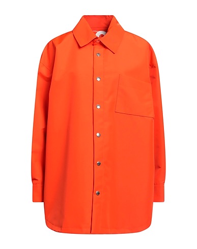 KHRISJOY Solid colour shirts & blouses Orange 100% Polyester