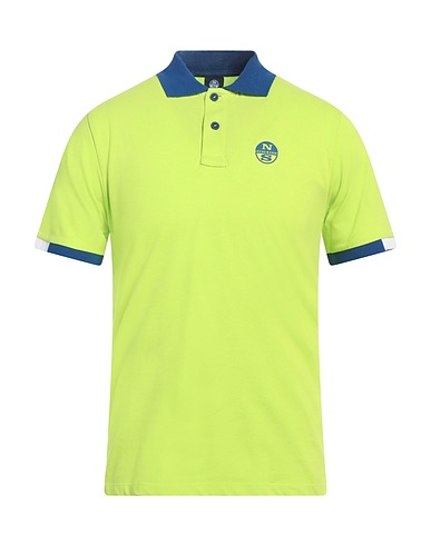 NORTH SAILS Polo shirt Lime green 95% Cotton, 5% Elastane