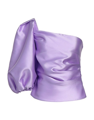 SIMONA CORSELLINI One-shoulder top Lilac 100% Polyester