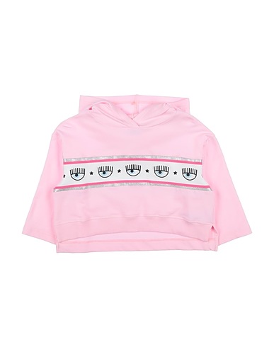CHIARA FERRAGNI Hooded sweatshirt Pink 96% Cotton, 4% Elastane