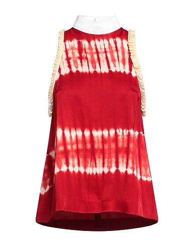 WALES BONNER Top Bordeaux 100% Viscose, Coton, Nacre