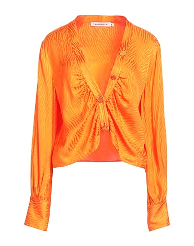 SIMONA CORSELLINI Solid colour shirts & blouses Orange 100% Viscose