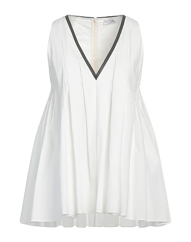 BRUNELLO CUCINELLI Top Weiß 100% Baumwolle, Messing