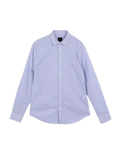 ARMANI EXCHANGE Striped shirt Slate blue 100% Cotton