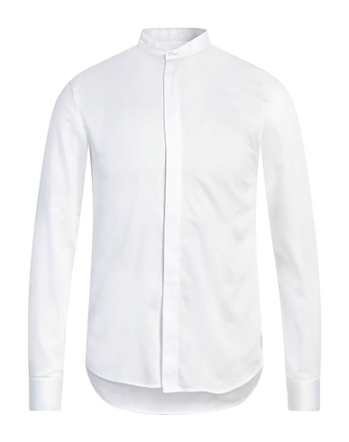ARMANI EXCHANGE Einfarbiges Hemd Weiß 100% Baumwolle