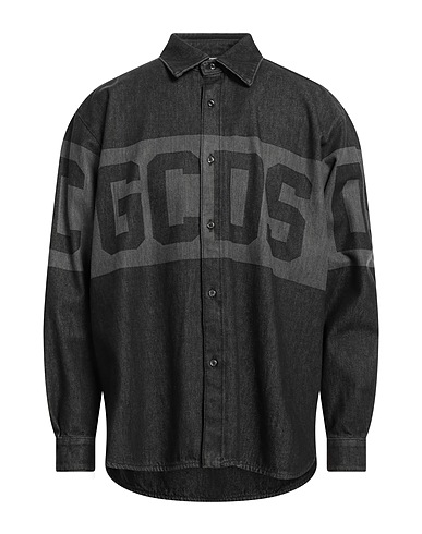 GCDS Denim shirt Black 100% Cotton