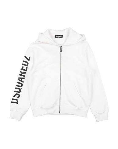 DSQUARED2 Felpa Bianco 100% Cotone, Elastan