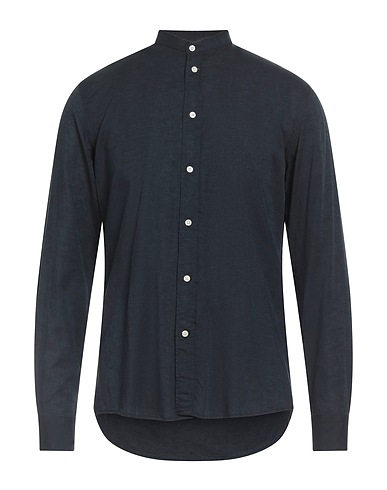 LIU •JO MAN Einfarbiges Hemd Nachtblau 57% Lyocell, 22% Leinen, 21% Baumwolle