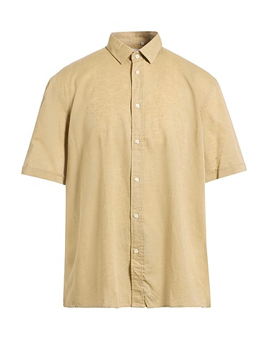 LIU •JO MAN Solid colour shirt Sand 57% Lyocell, 22% Linen, 21% Cotton
