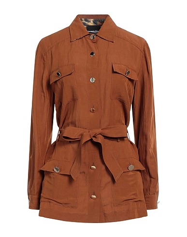 DANIELA DREI Camicia in lino Marrone 50% Lino, 50% Viscosa