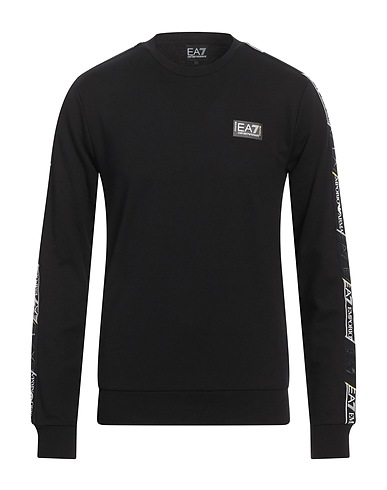 EA7 Sweatshirt Black 100% Cotton, Elastane, Polyamide, Polyester