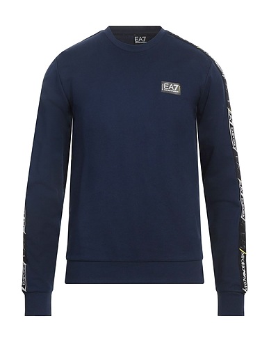 EA7 Felpa Blu notte 100% Cotone, Elastan, Poliammide, Poliestere