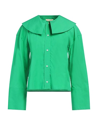 LOULOU STUDIO Solid color shirts & blouses Green 100% Cotton
