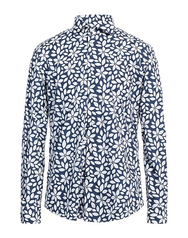 CAMICERIA VINCENZO DI RUGGIERO Patterned shirt Navy 100% Cotton