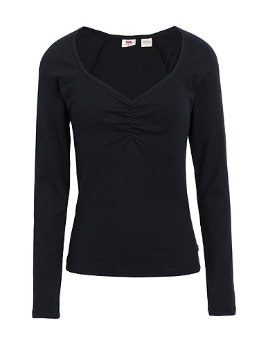 LEVI'S T-Shirt HEAVENLY LONG SLEEVE BLACKS
 Schwarz 100% Baumwolle
